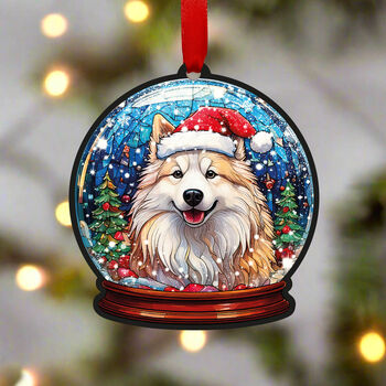Samoyed Dog Tree Decoration, 2 of 2