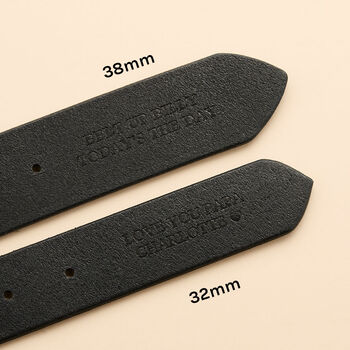 Personalised Men's Leather Belt With Secret Message, 8 of 9
