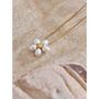 Monaco D’or Gold Pearl White Daisy Flower Pendant Charm Necklace, thumbnail 3 of 4