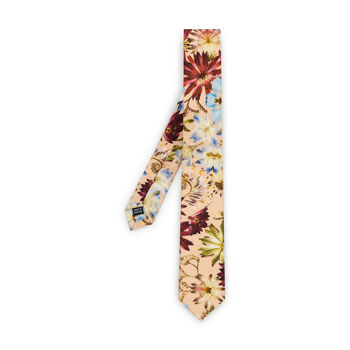 Kingscote Peach Floral Silk Tie, 3 of 3