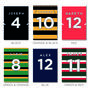 Personalised Rugby Shirt Print, Unframed, thumbnail 3 of 5