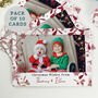 Family Christmas Cards Pack Of 10 Photo Personalised, thumbnail 3 of 6