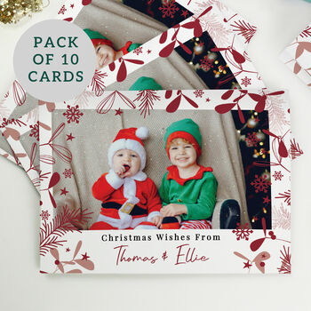 Family Christmas Cards Pack Of 10 Photo Personalised, 3 of 6
