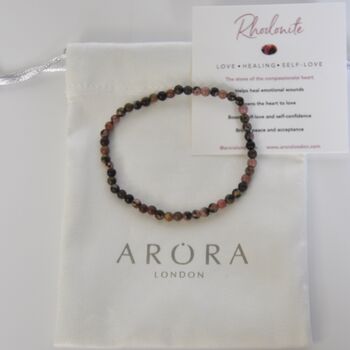 Dainty Rhodonite Bracelet For Love And Healing, 2 of 3