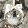 First Christmas Married Snowy Acrylic Christmas Bauble, thumbnail 4 of 7