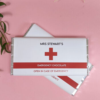 Personalised Emergency Belgian Milk Chocolate Bar, 3 of 3
