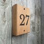House Number Plaque, Chunky Solid Oak, thumbnail 1 of 8