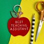 Personalised Best Teaching Assistant Gift Apple Keyring, thumbnail 1 of 3