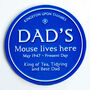 Personalised Blue Plaque Mouse Mat For Dad, thumbnail 3 of 5
