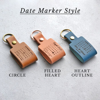 Personalised Calendar Leather Keyring, 8 of 10