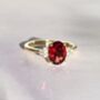 Garnet Ring In Sterling Silver And Gold Vermeil, thumbnail 8 of 10