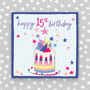 15th Birthday Card Cake Theme Boy/Girl, thumbnail 2 of 2