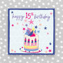 15th Birthday Card Cake Theme Boy/Girl, thumbnail 2 of 3