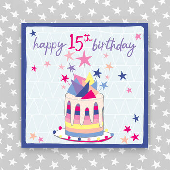 15th Birthday Card Cake Theme Boy/Girl, 2 of 3