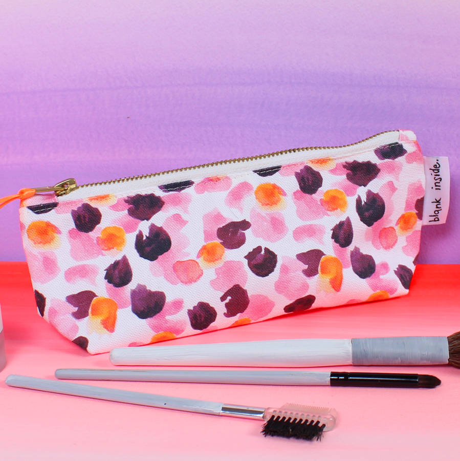 Painterly Petals Pink Pencil Case By Blank Inside | notonthehighstreet.com