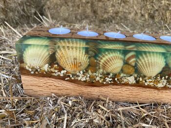 Pippy Oak Candle Holder With A Sea Inspired Theme, 8 of 12