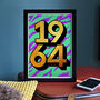 Personalised 60th Birthday 1964 Golden Year Print, thumbnail 3 of 6