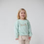 Spring Personalised Bold Name Embroidered Sweatshirt, thumbnail 2 of 10