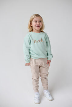 Spring Personalised Bold Name Embroidered Sweatshirt, 2 of 10
