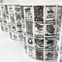Crisps Packets Illustrated Black And White Mug, thumbnail 3 of 7