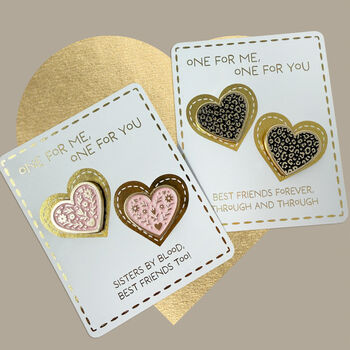 Two Hearts Pin Badge Gift, 4 of 11