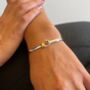 Personalised Silver And Gold Bracelet For Her, thumbnail 1 of 7