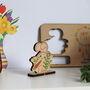 Pop Out Wooden Easter Bunny Card, thumbnail 4 of 11