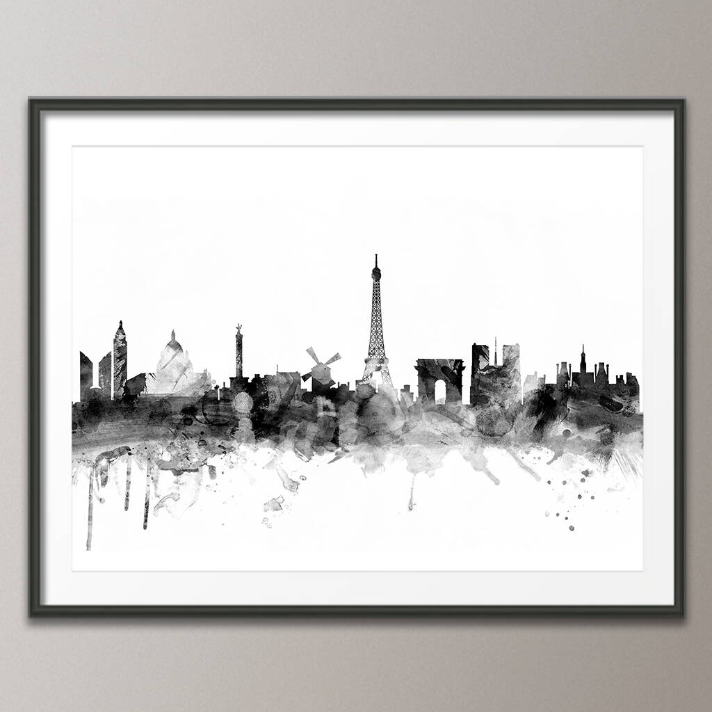 unframed #3109 Paris France Skyline art print