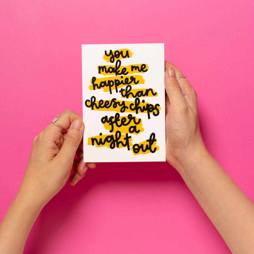 'Cheesy Chips' Valentine's Day Card, 1 of 3