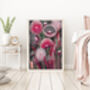 Japanese.Flowers.Botanical Art Print, thumbnail 2 of 4
