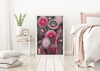 Japanese.Flowers.Botanical Art Print, 2 of 4