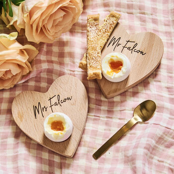 Personalised Valentine's Wooden Egg Holder Set, 5 of 5