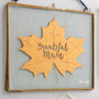 Personalised Silk Leaf Art In Etched Frame, thumbnail 4 of 7