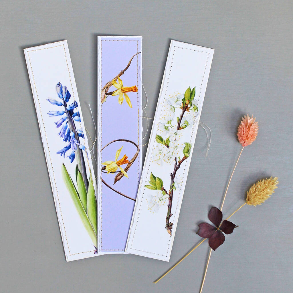 Botanical Bookmarks With Spring Illustrations, 1 of 6