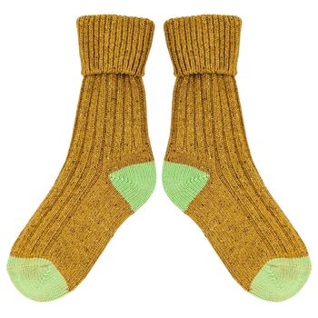 Recycled Silk And Lambswool Blend Cosy Ribbed Socks, 5 of 8