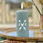 Personalised Hand Painted Couples Pillar Candle, thumbnail 1 of 4