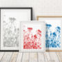 Floral Silhouette Art Unframed Home Print, thumbnail 7 of 8