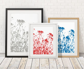 Floral Silhouette Art Unframed Home Print, 7 of 8