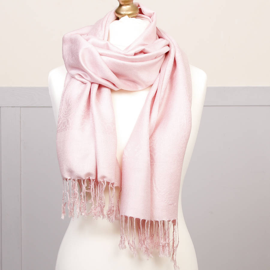 personalised baby pink pashmina gift by dibor