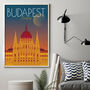 Budapest Travel Poster Art Print, thumbnail 4 of 4