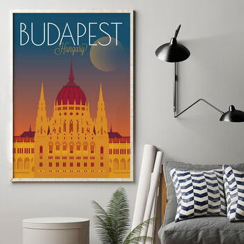 Budapest Travel Poster Art Print, 4 of 4