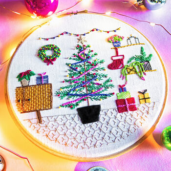 Christmas Scene Embroidery Kit, 2 of 5