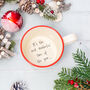 Eat, Drink And Be Merry Handmade Christmas Mug, thumbnail 3 of 3