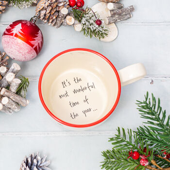 Eat, Drink And Be Merry Handmade Christmas Mug, 3 of 3