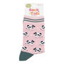 Cows Daisy Flowers Farm Animals Bamboo Ankle Socks Women's Pink, thumbnail 2 of 4