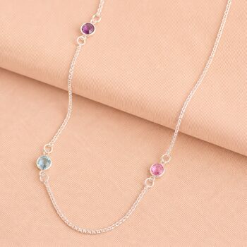 Long Family Birthstone Necklace, 4 of 7