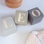 Baby Name Blocks, Personalised Baby Gift, Sage Green Nursery Decor, thumbnail 2 of 12