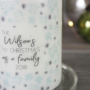 First Christmas As A Family Snowflake Candle, 5 of 6