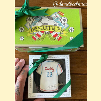Personalised Football Shirt Biscuit Card, 3 of 3