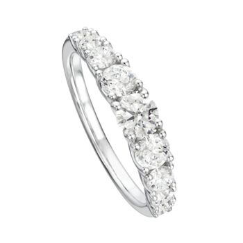 Amelie White Gold Lab Grown Diamond Eternity Band Ring, 2 of 5